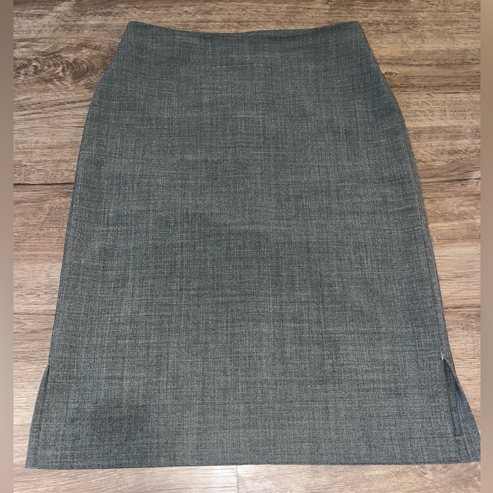 Polo by Ralph Lauren Gray Knee-Length Pencil Skirt